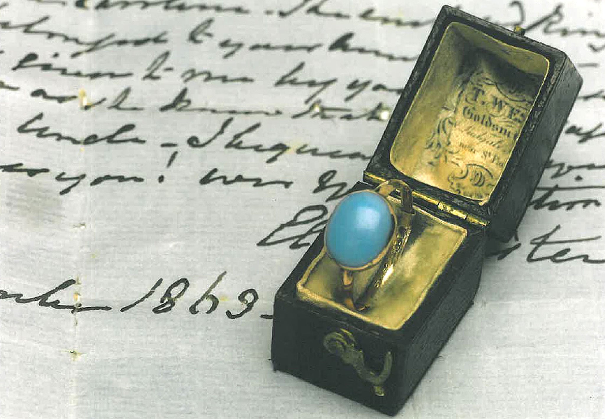 Jane Austen's gold and turquoise ring