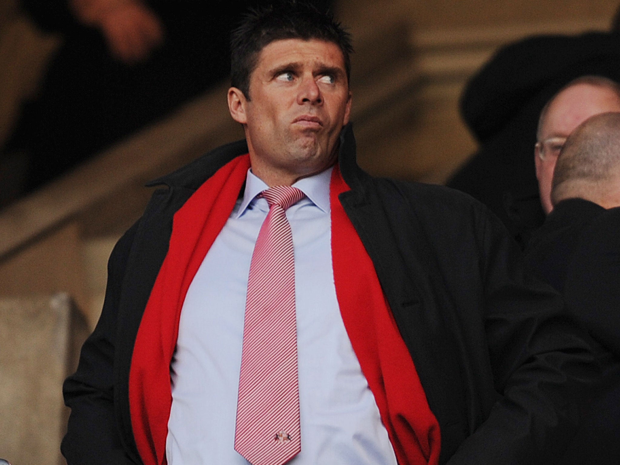 Former chairman Niall Quinn looking on from the Stadium of Light stands