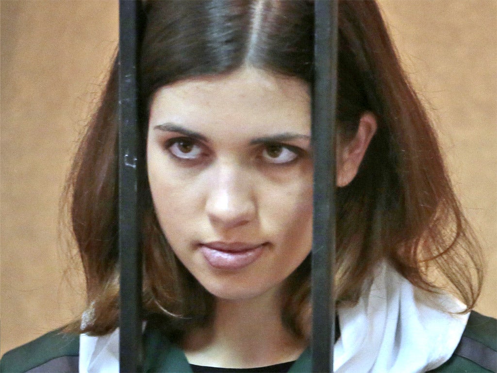 Nadezhda Tolokonnikova behind bars. She has been missing for more than three weeks