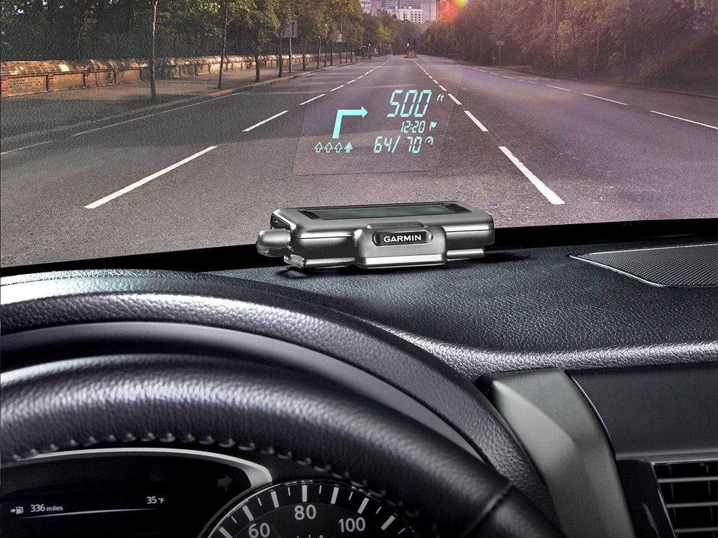With the Garmin HUD, there's no getting mired in the multicoloured madness of a traditional sat-nav map
