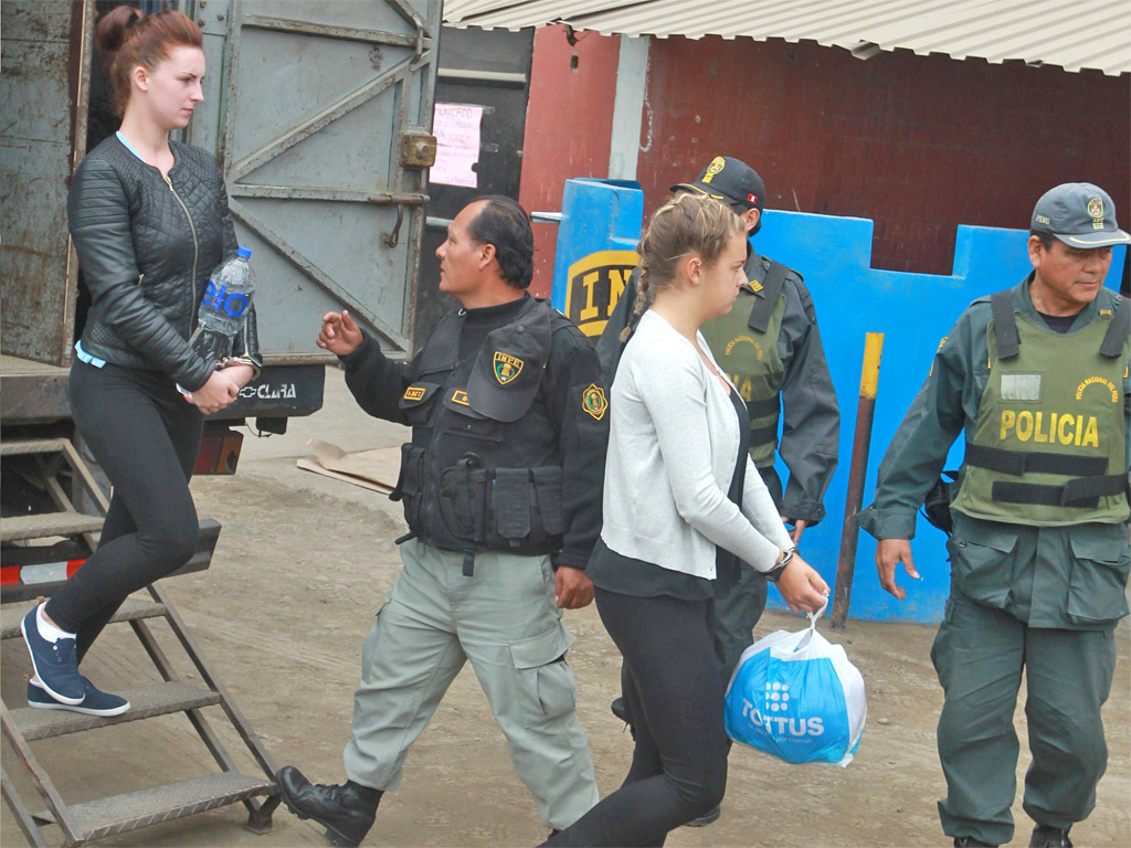 Michaella McCollum (left) and Melissa Reid (right) were caught carrying cocaine hidden inside food packets