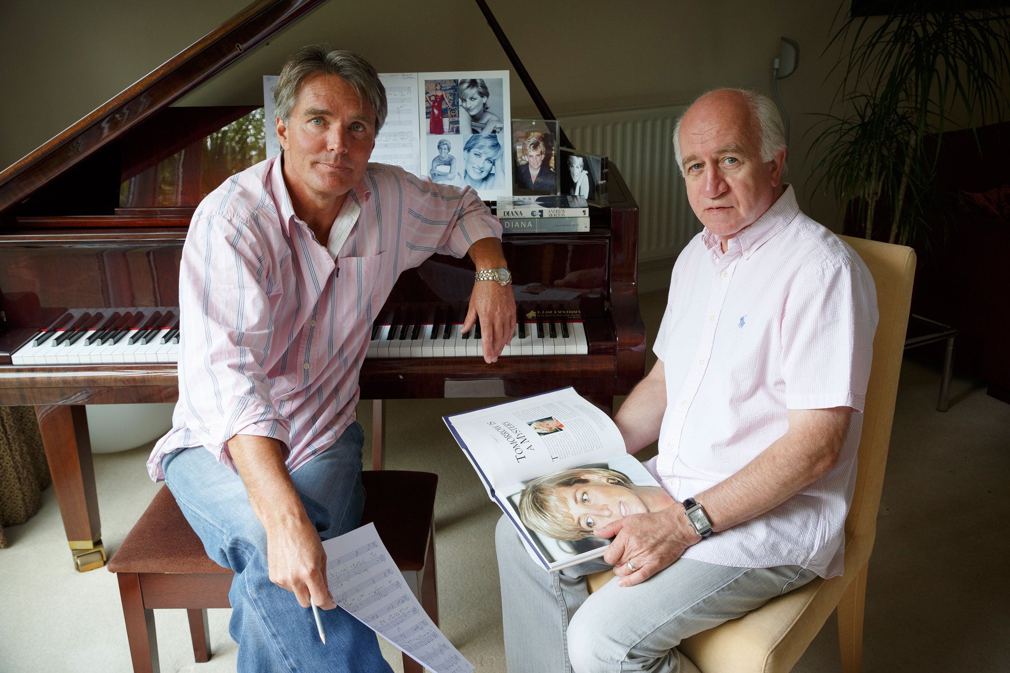 David Smart and Brian Watson with their score of Diana: the Musical