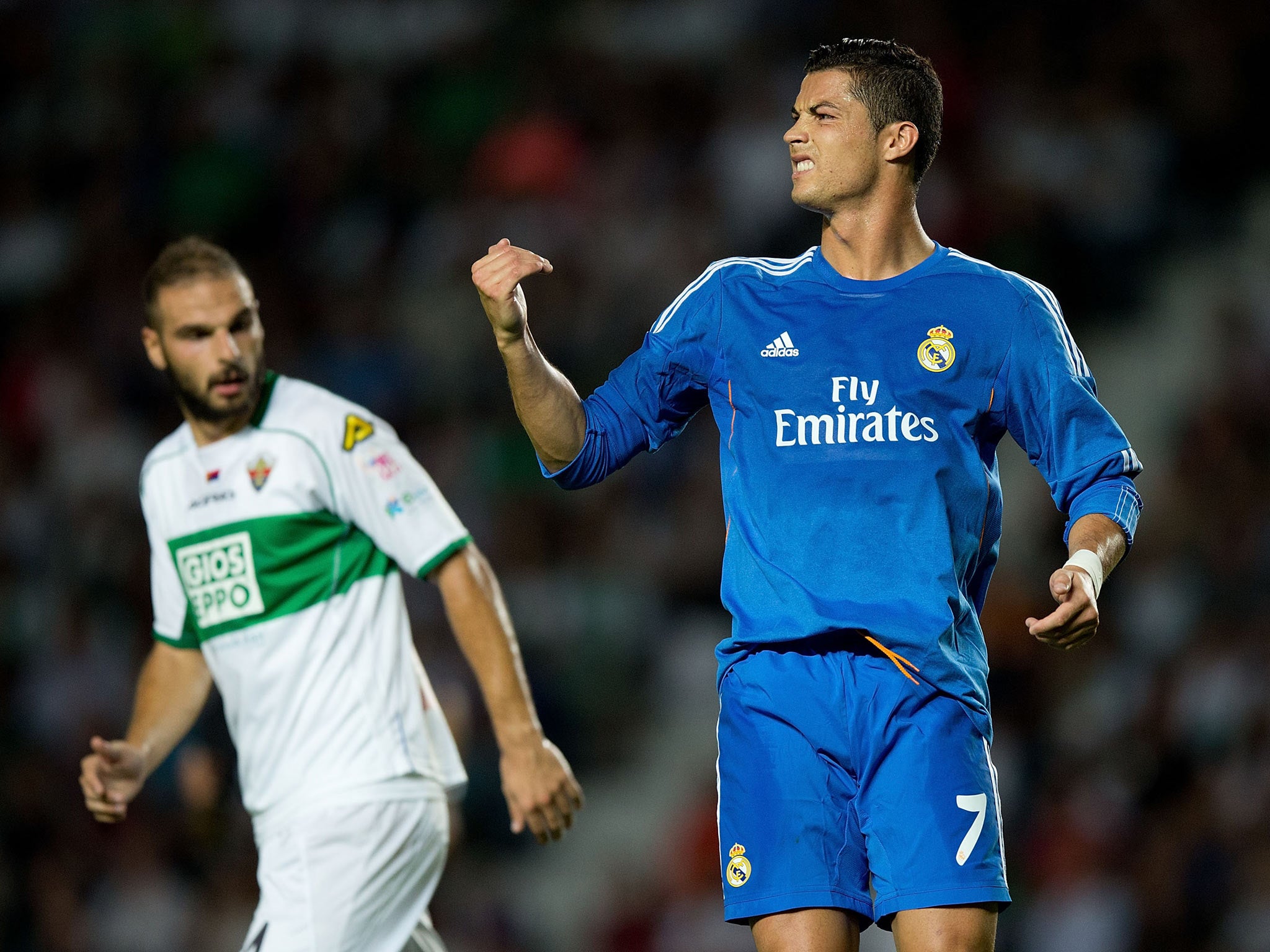 Cristiano Ronaldo pictured in the 2-1 win over Elche