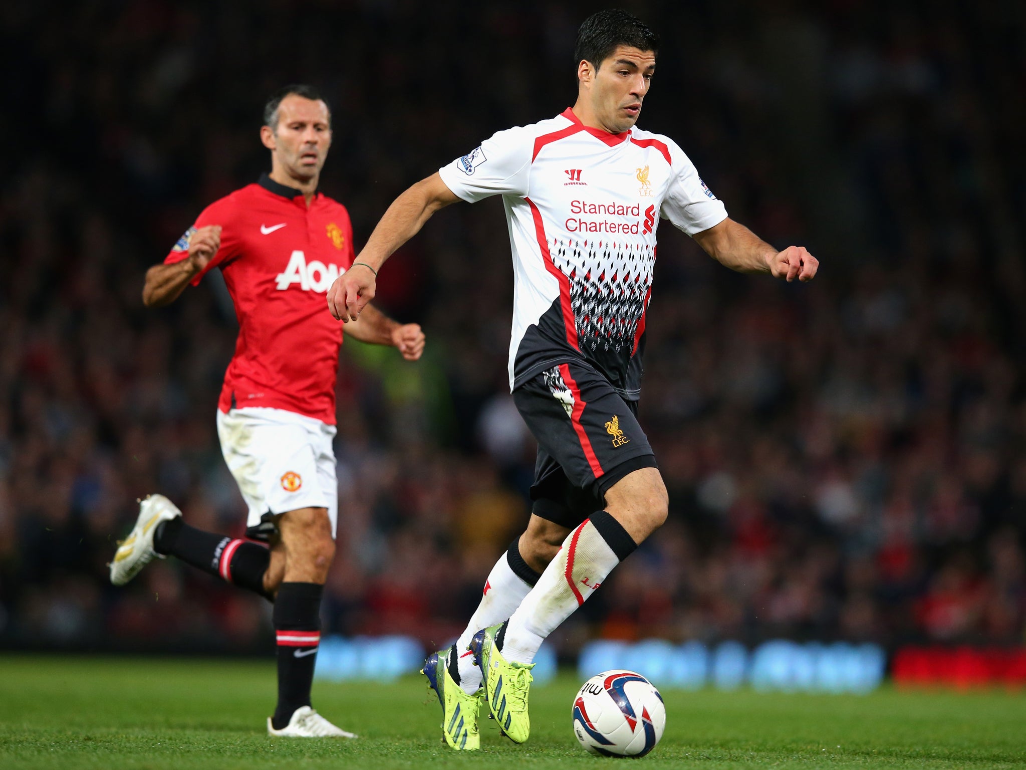 Luis Suarez made his return to Liverpool action against Manchester United on Wednesday