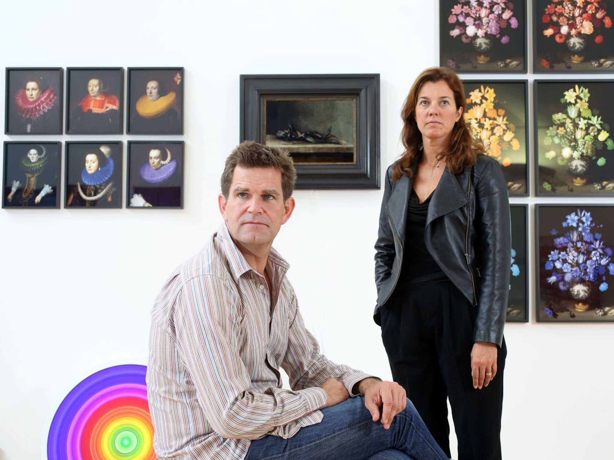 Artistic licence: Rob and Nick Carter surrounded by their art