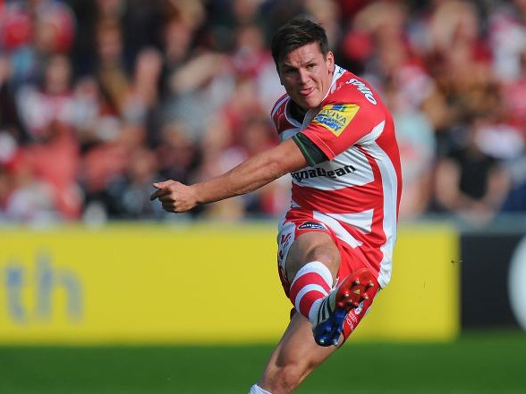 Outside half-chance: Gloucester’s Freddie Burns may be slightly behind his rivals because of his goal-kicking statistics