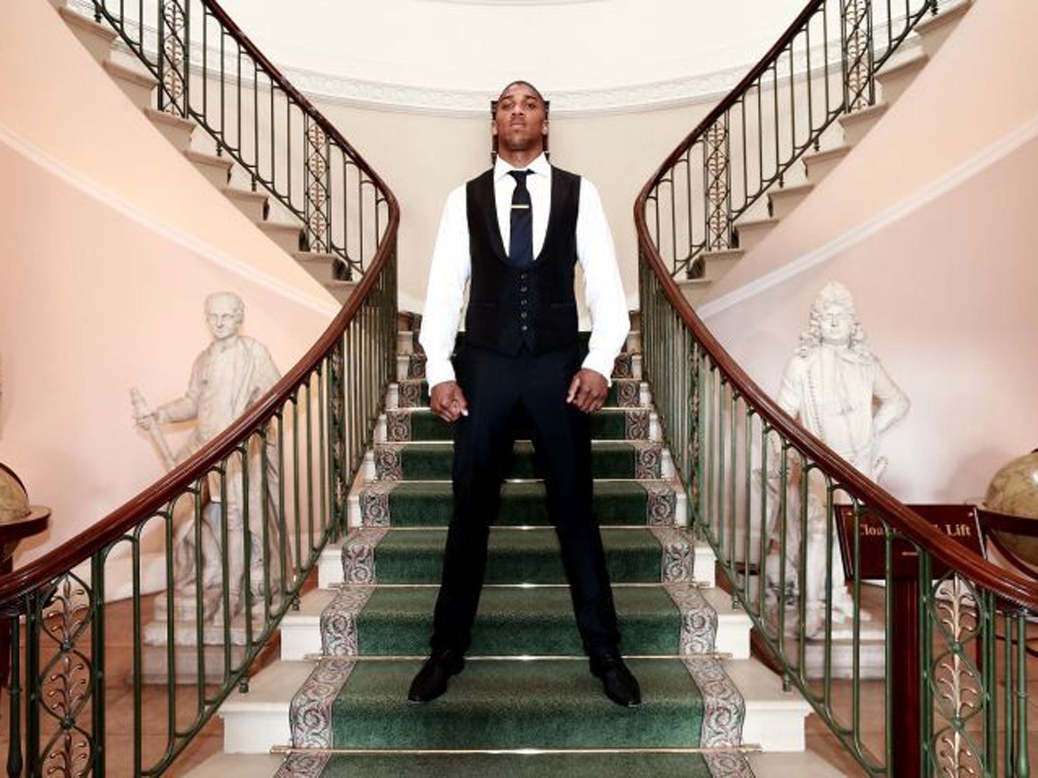 One step at at time: ‘I just have to make sure I don’t get lost in the hype,’ says Anthony Joshua when asked about Audley Harrison’s embarrassing career