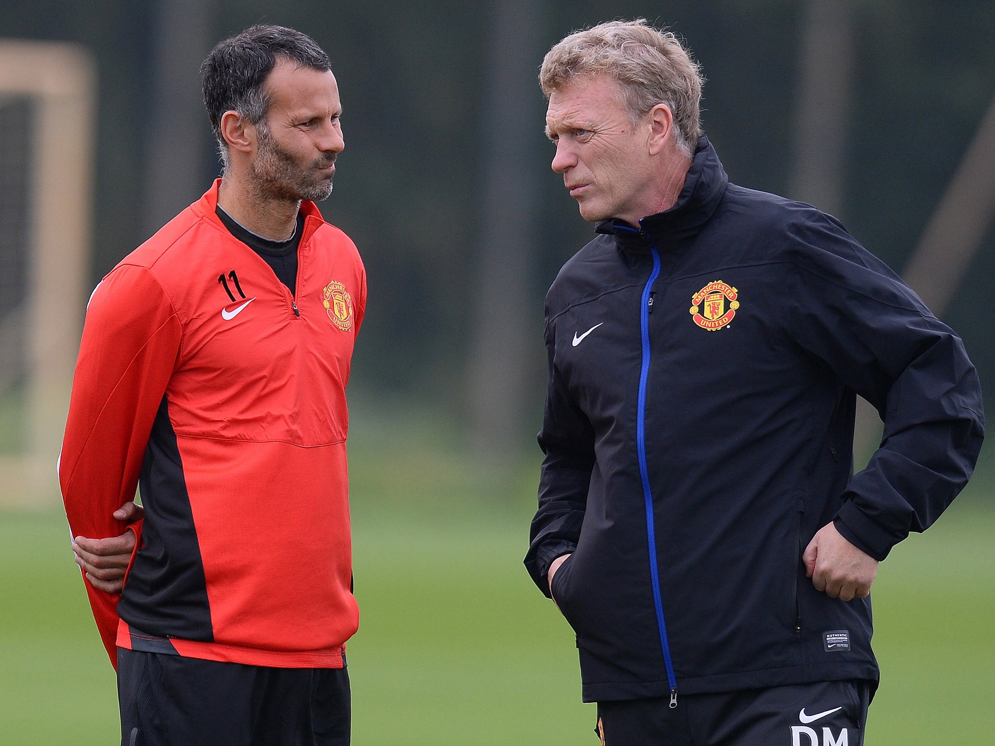 Ryan Giggs with David Moyes