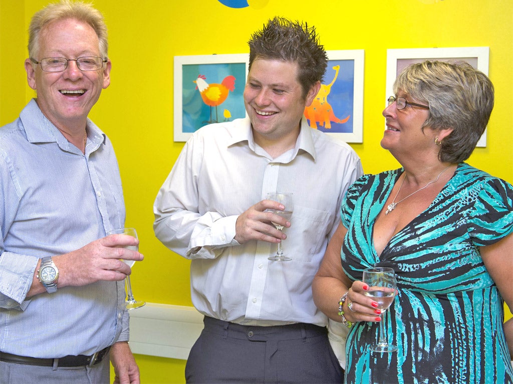 Elouise Littlewood’s family; father Alan, brother Matthew and mother Sally-Anne