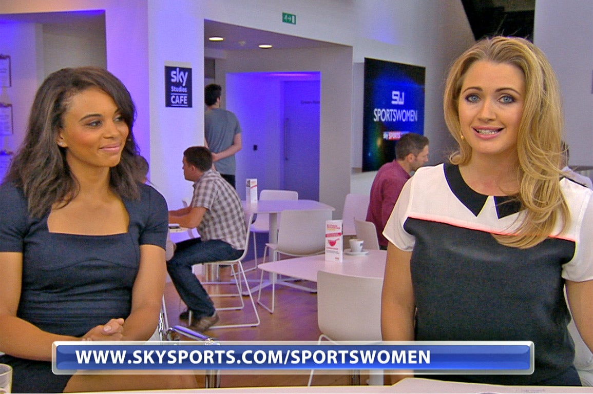 Presenter Hayley McQueen (right) and guest Louise Hazel