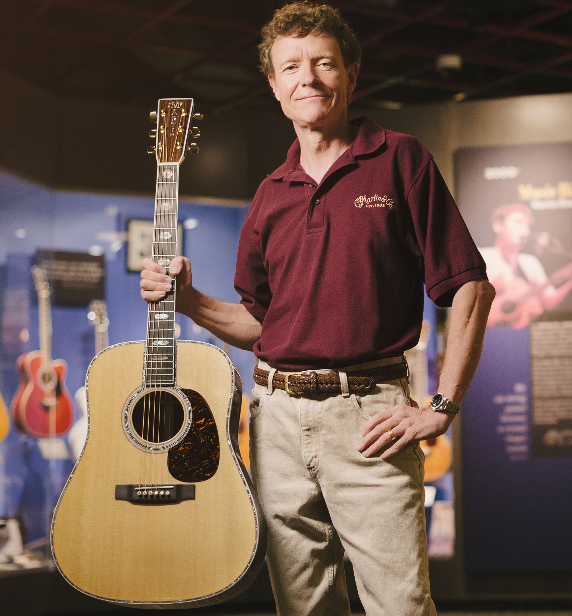 Acoustic guitar maker Chris Martin