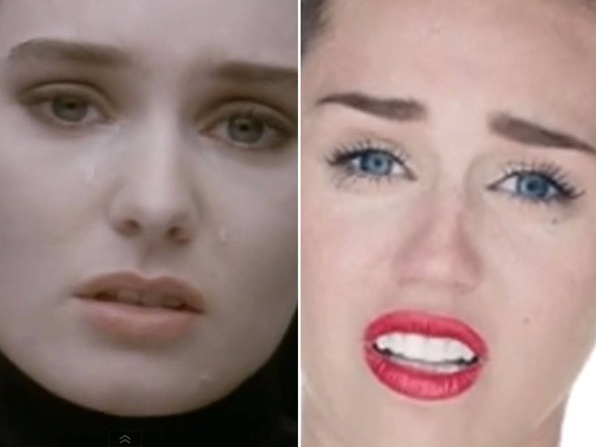 Comparisons have been made between "Nothing Compares 2 U" and "Wrecking Ball"