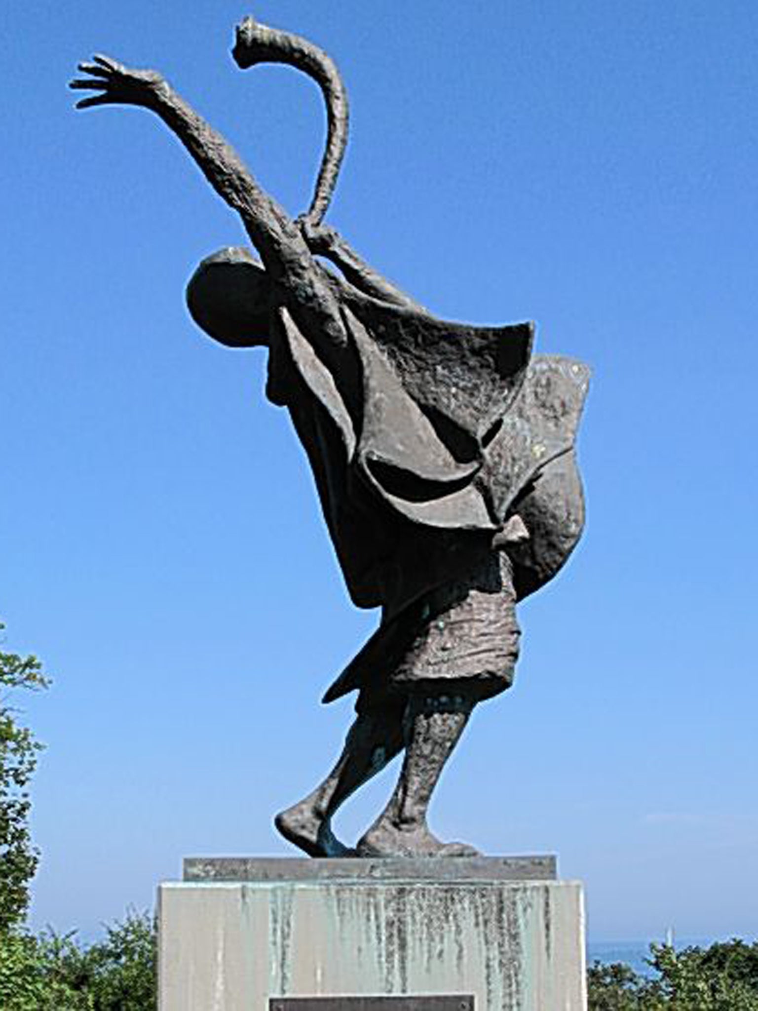 Of note: memorial statue of a bugler at Gilleleje Museum