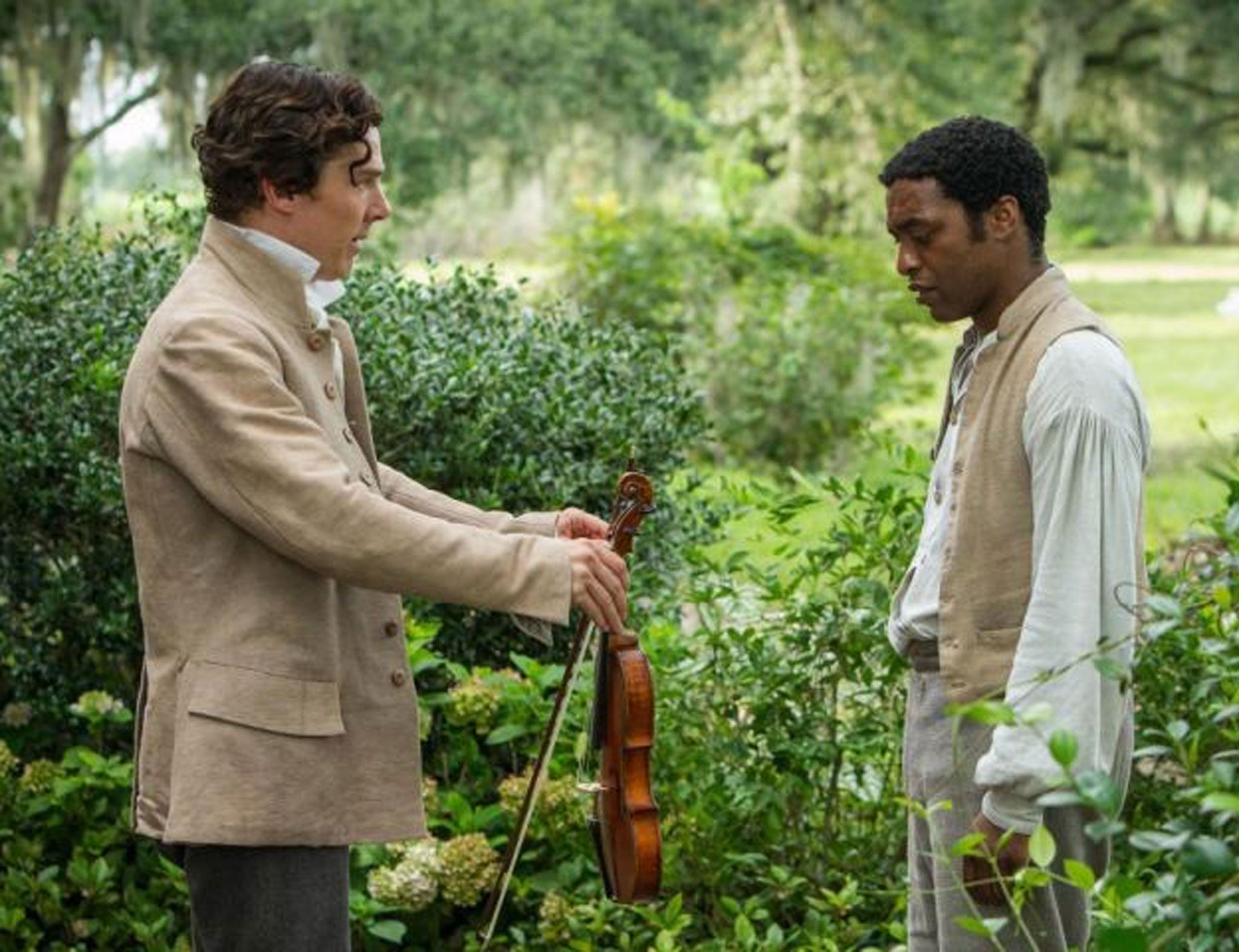 With Chiwetel Ejiofor (right) in 12 Years a Slave