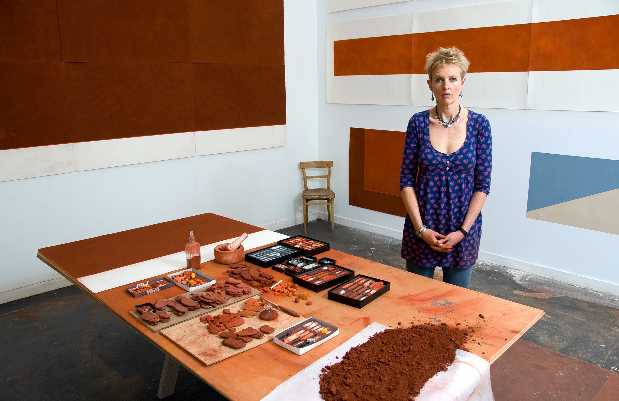 Gathering dust: Julie Brook in her studio on Skye