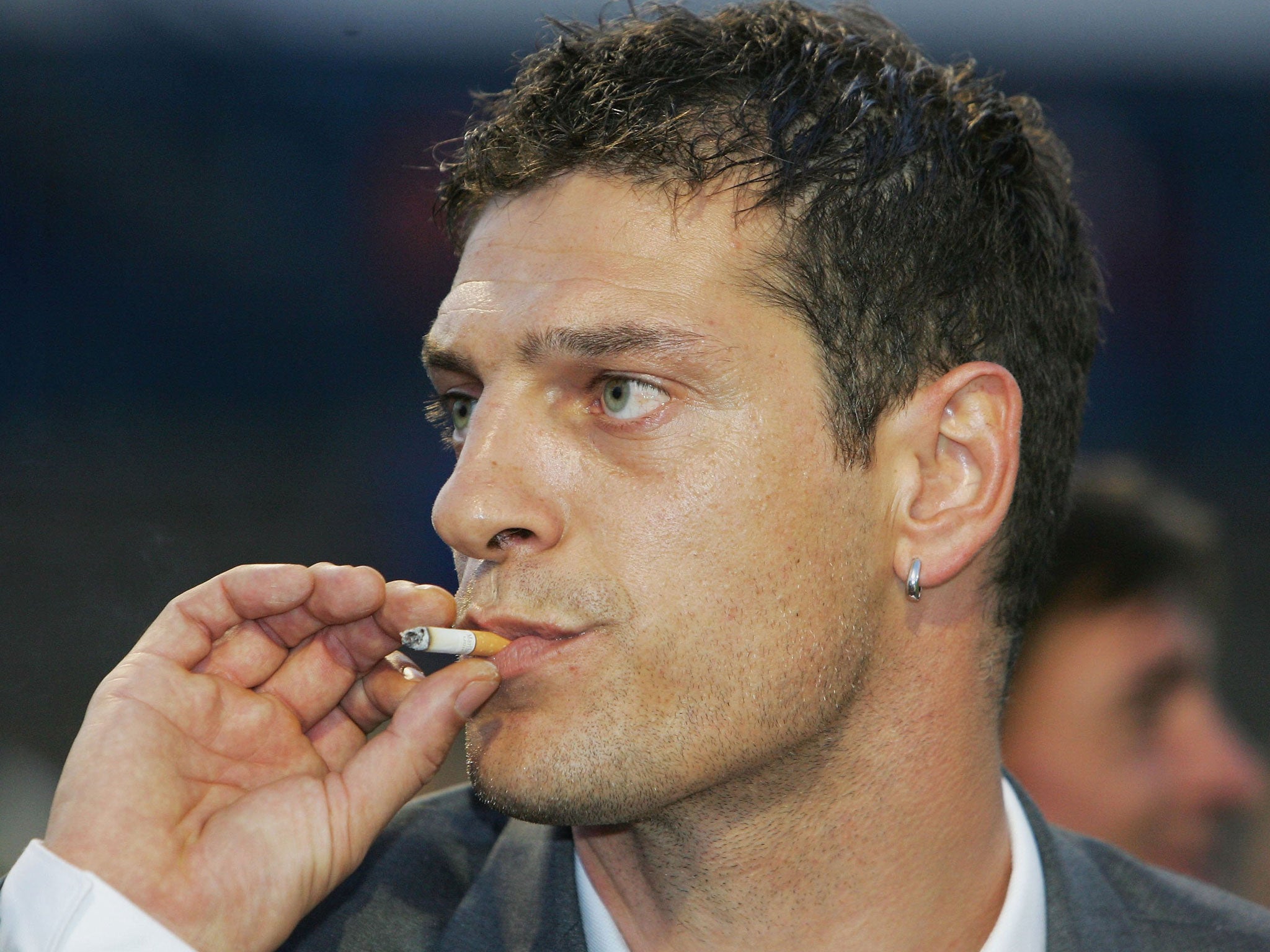 <b>Slaven Bilic</b><br/>
Former West Ham defender, who reportedly smoked before matches, enjoys a cigarette so much he even lights up on the touchline these days now he’s Besiktas manager – but his habit has angered the Turkish Football Federation, who re