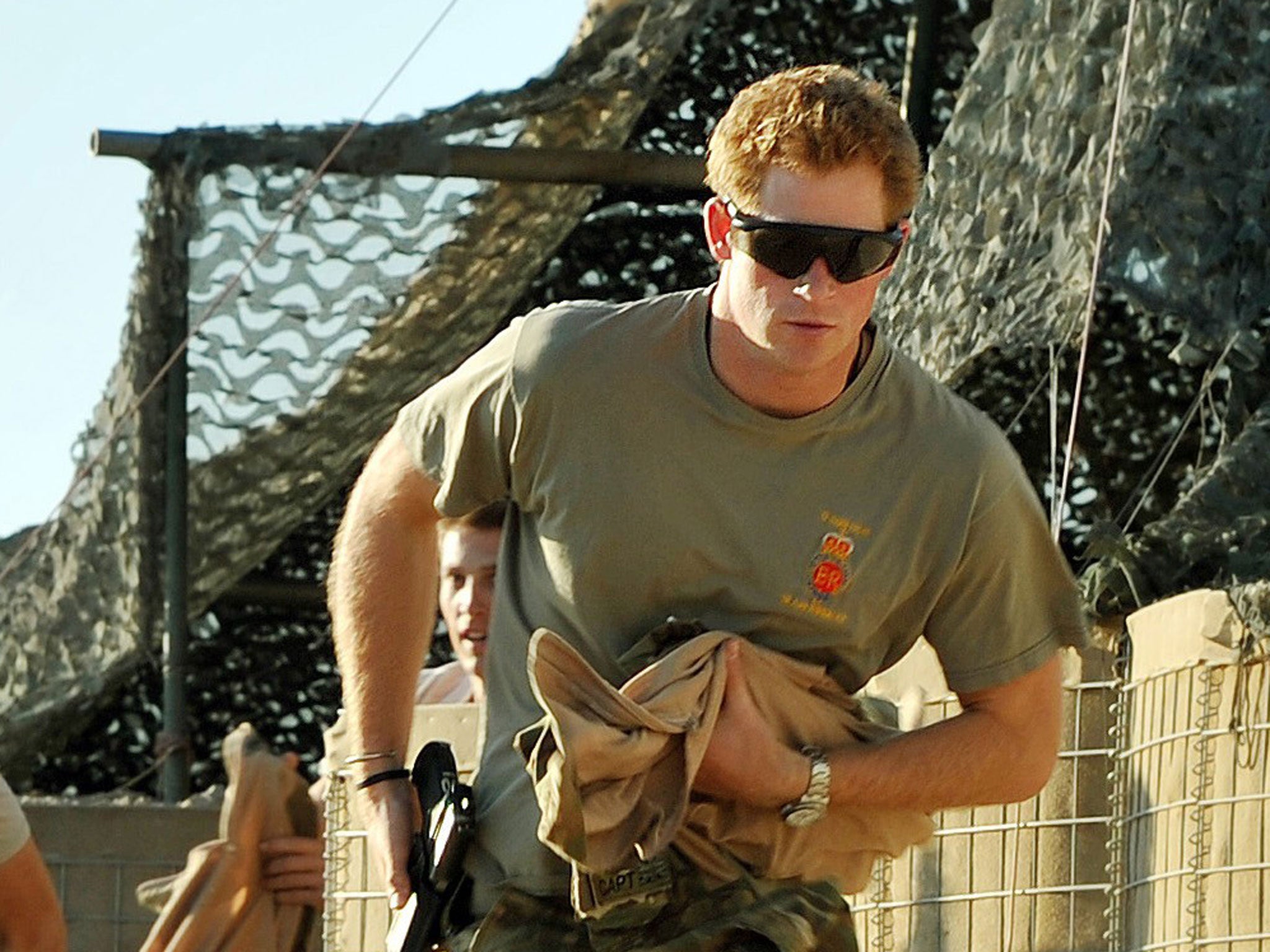 Prince Harry at Camp Bastion in November 2012