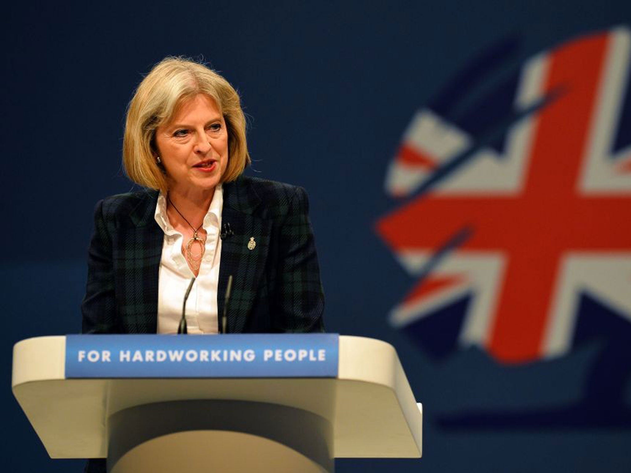 Fashion statement: Theresa May's tartan caught many eyes