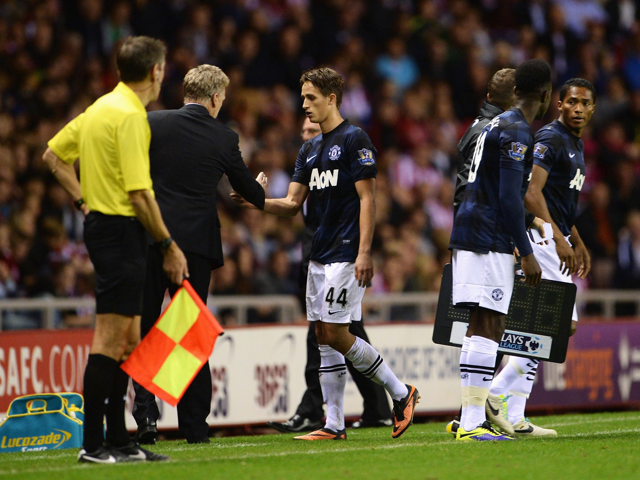 Two-goal hero Adnan Januzaj is subbed off