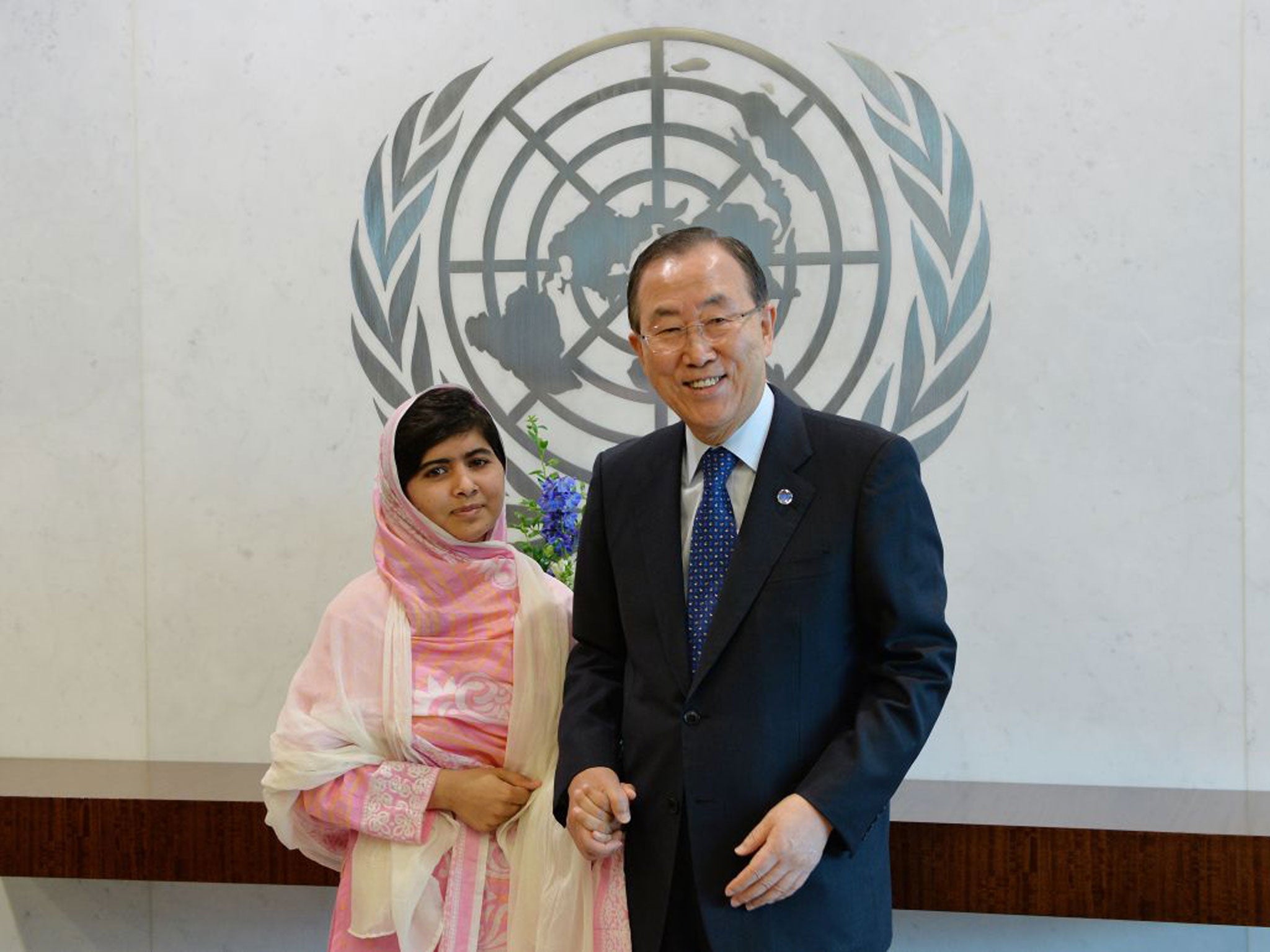 Malala with Ban Ki-Moon