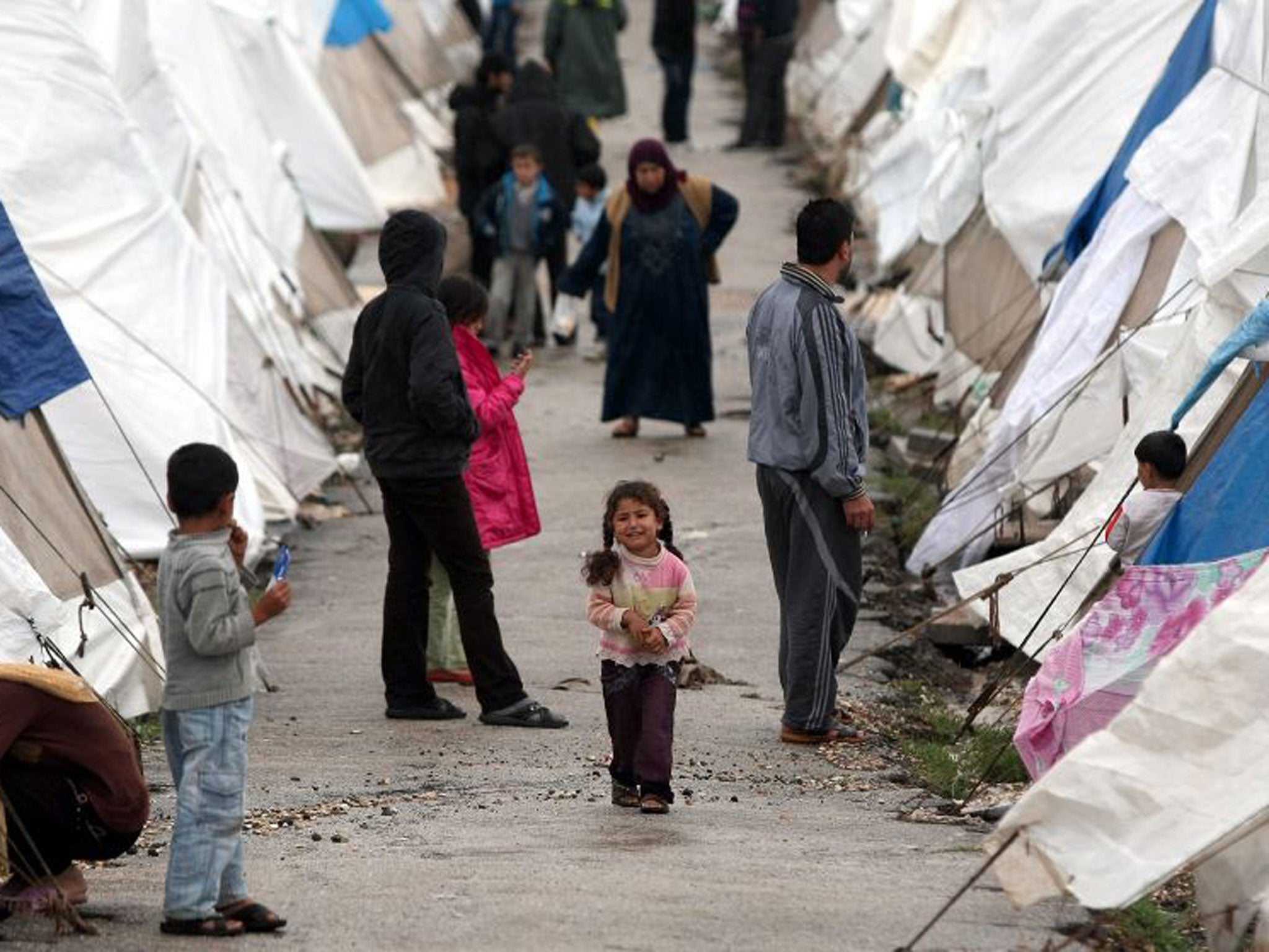 Syrian refugees in neighbouring border camps