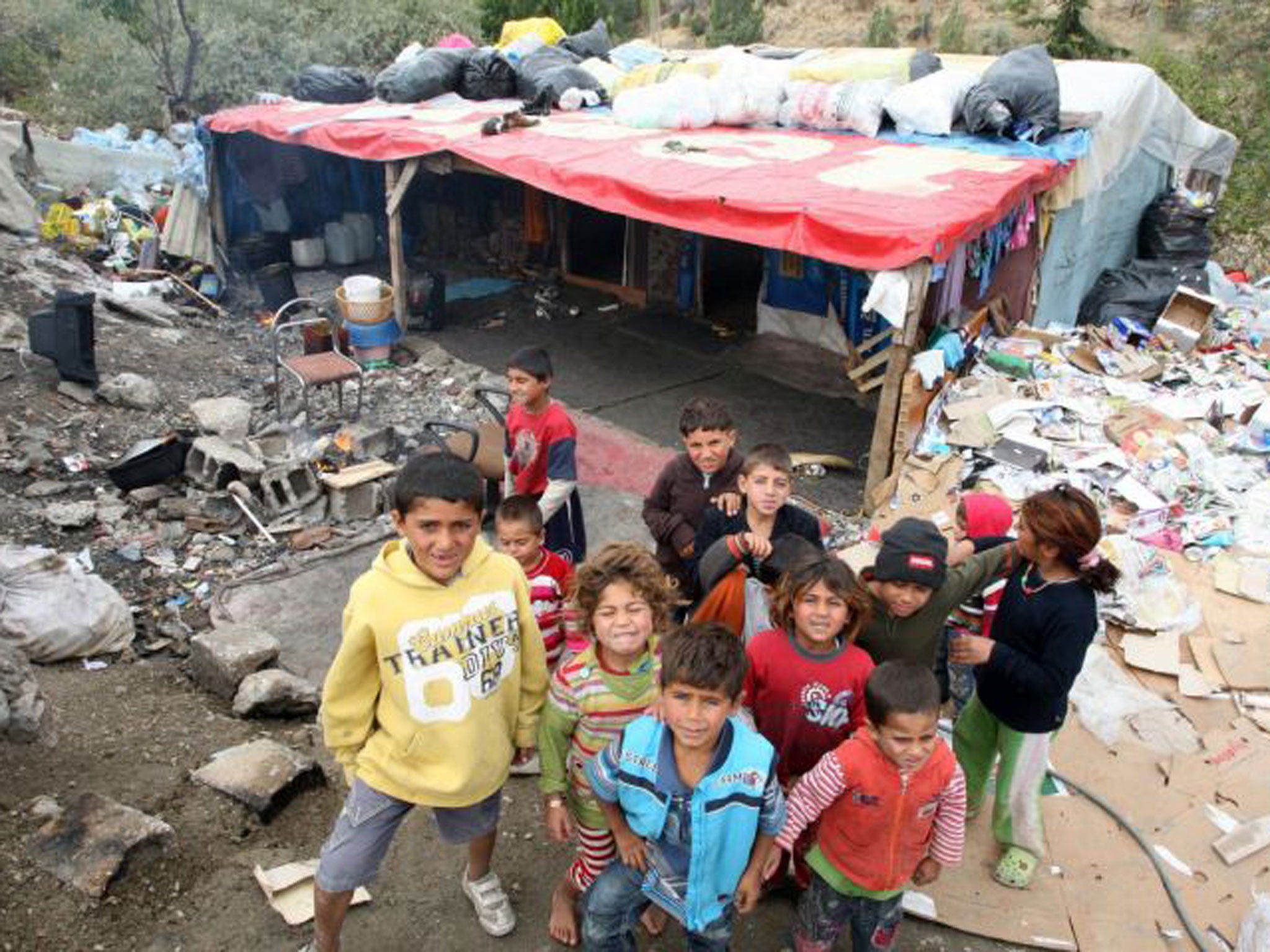 Syrian refugees in neighbouring border camps