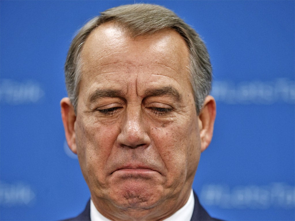 House speaker John Boehner made a conciliatory plea for both sides to meet