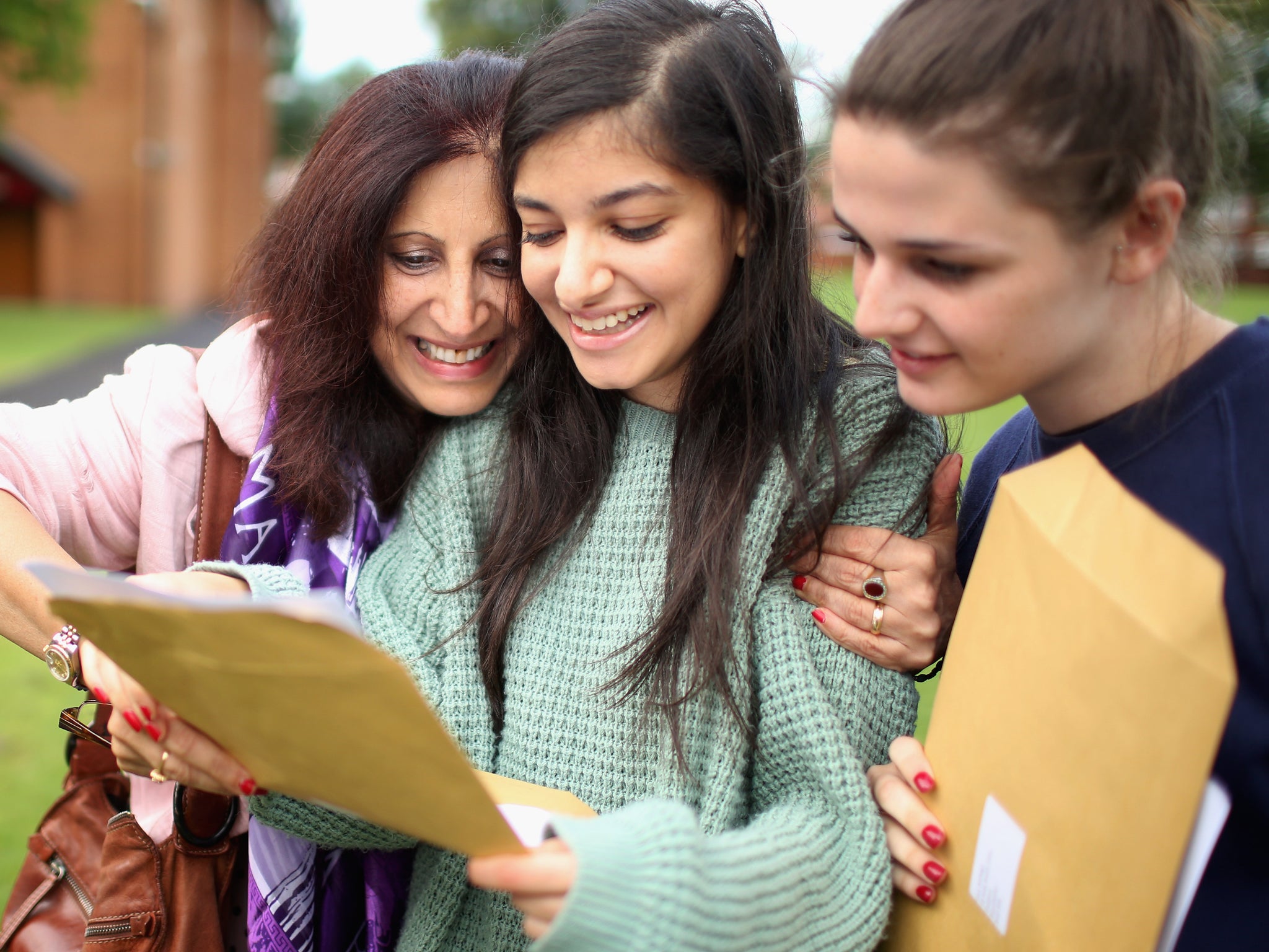 Students receiving their A level results in August - many will look to their grandparents to help fund their university education