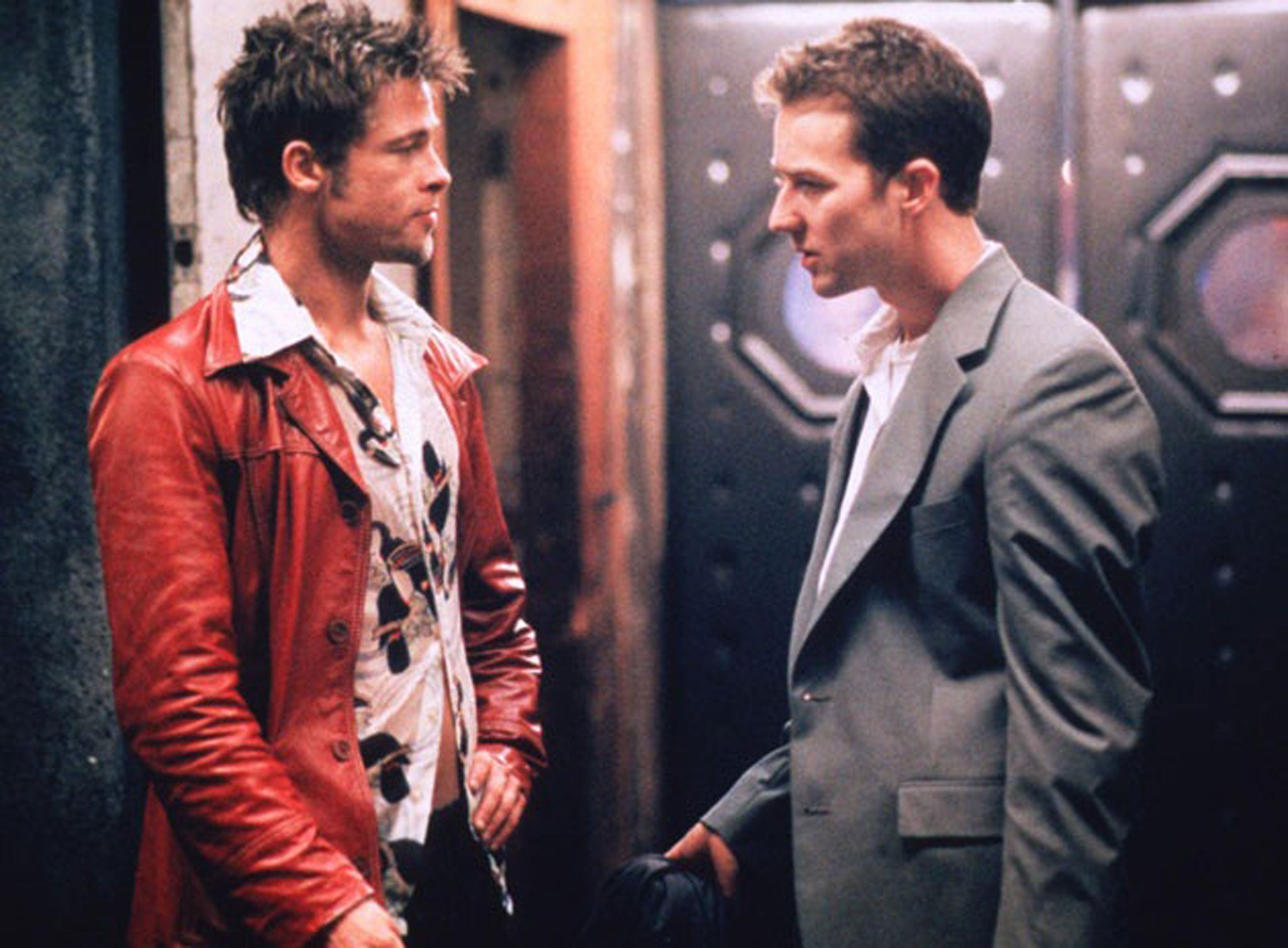 Brad Pitt and Edward Norton in Fight Club