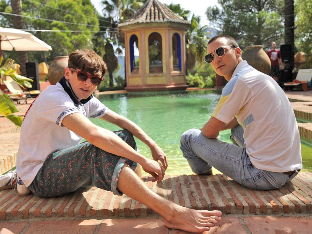 Henry Lloyd-Hughes (right) with Jack O'Connell in ‘Weekender’