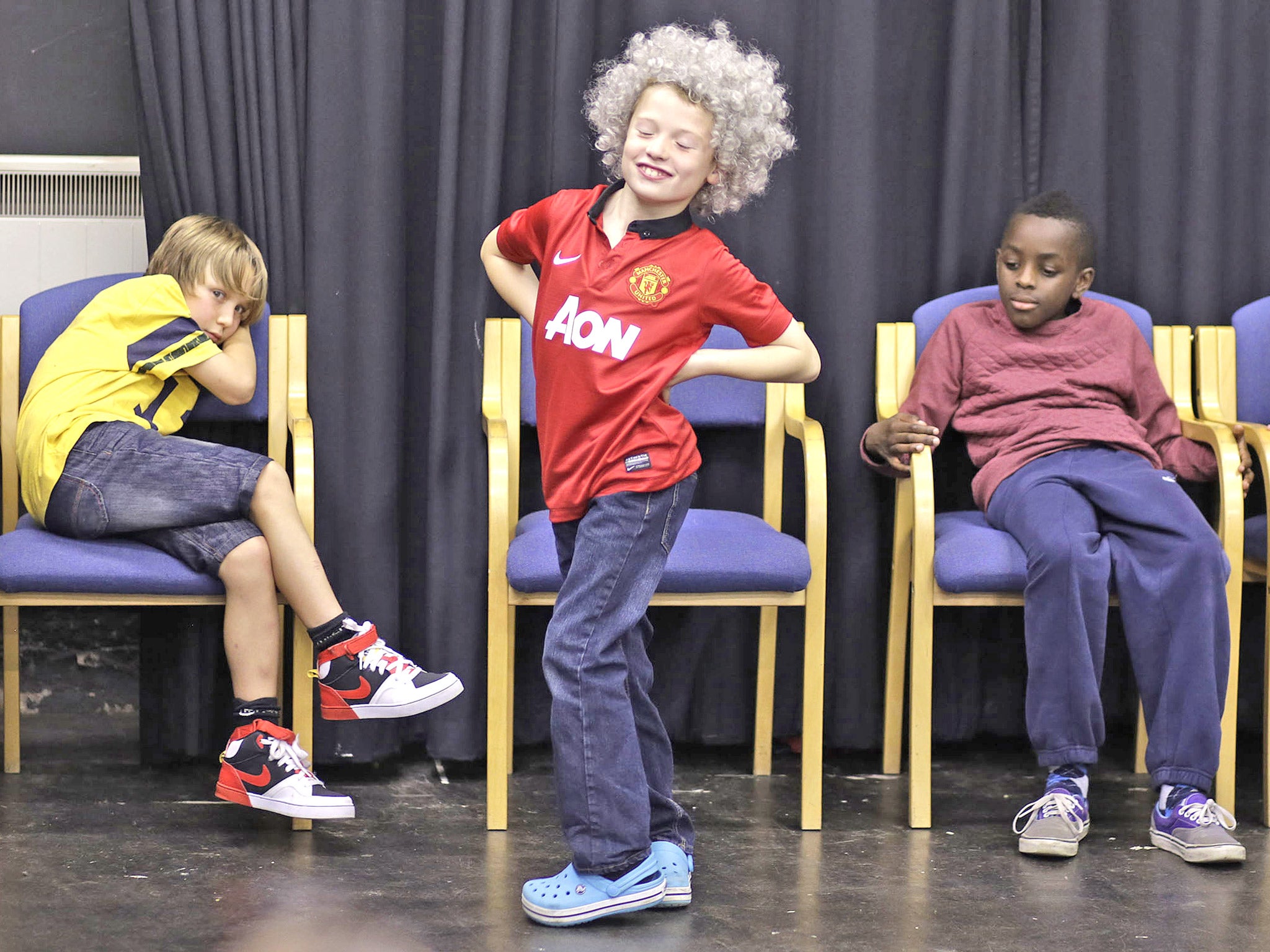 Fair play: youngsters at The Television Workshop show off their skills