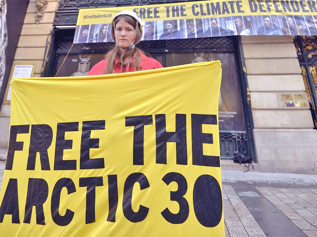 Greenpeace strongly deny the claims, with ‘Arctic 30’ supporters staging protests (Getty)