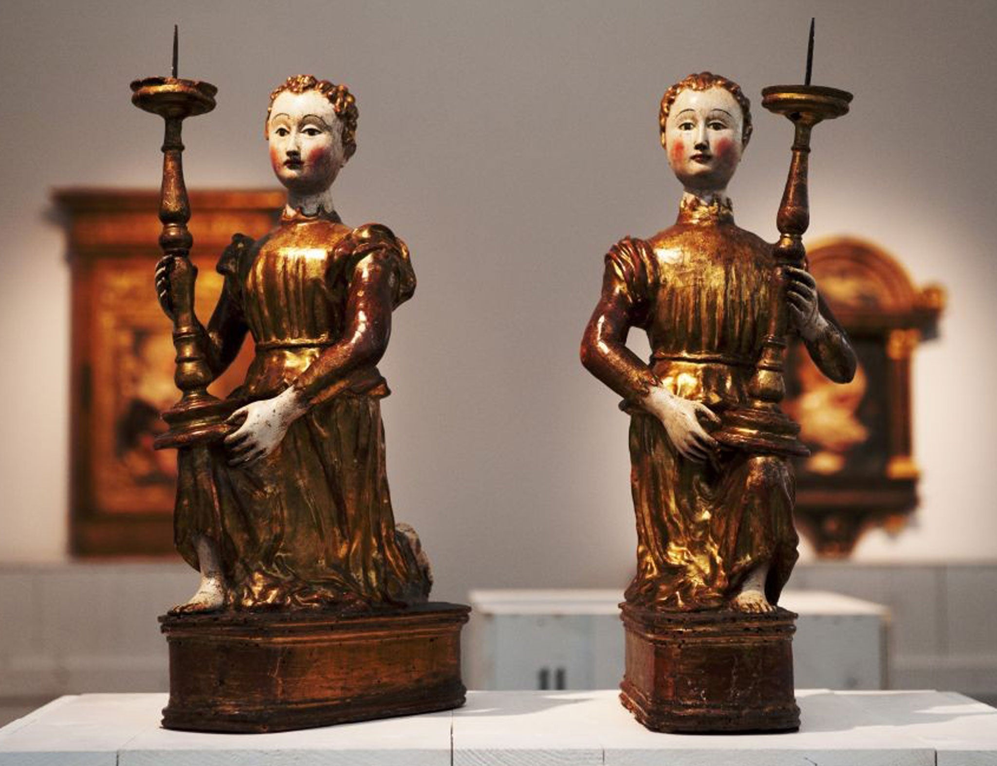 Fine art: Romano Alberti da San Sepolcro’s kneeling candlesticks