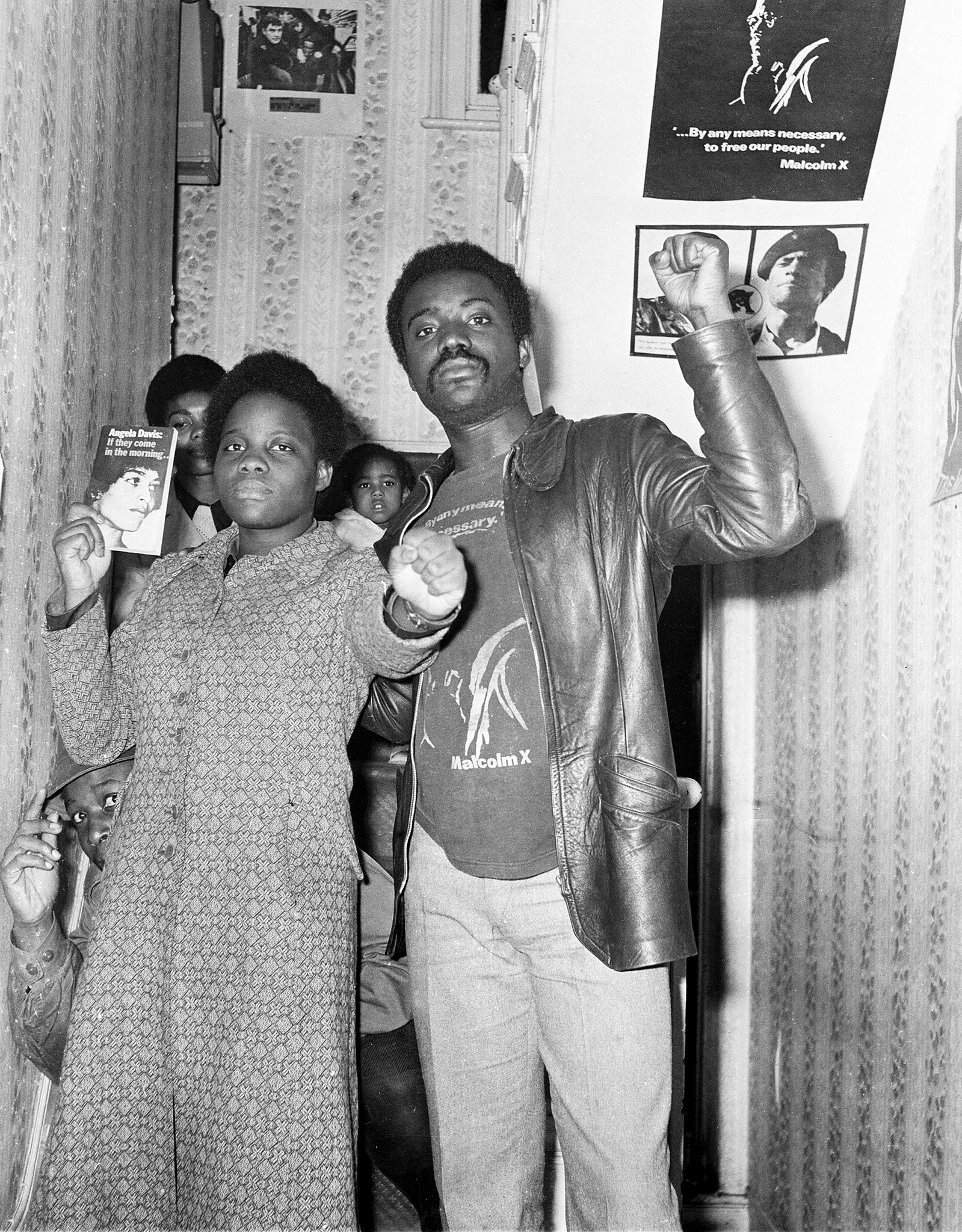 Movement members at the Black Panther headquarters on Shakespeare Road