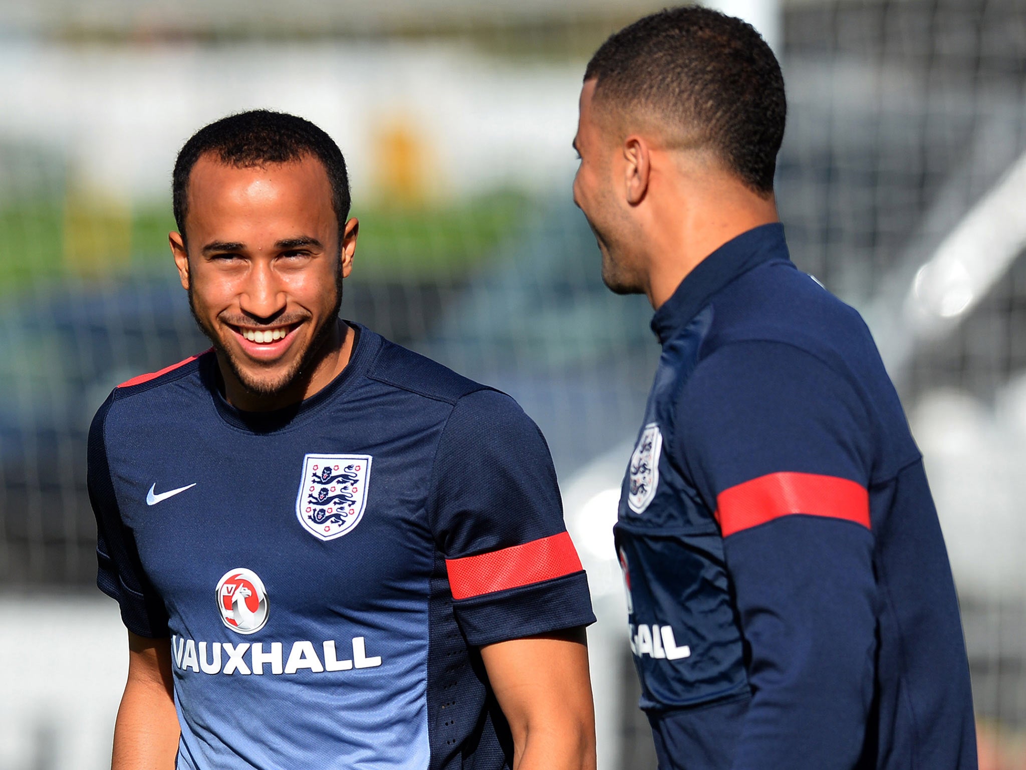 Andros Townsend pictured training with England