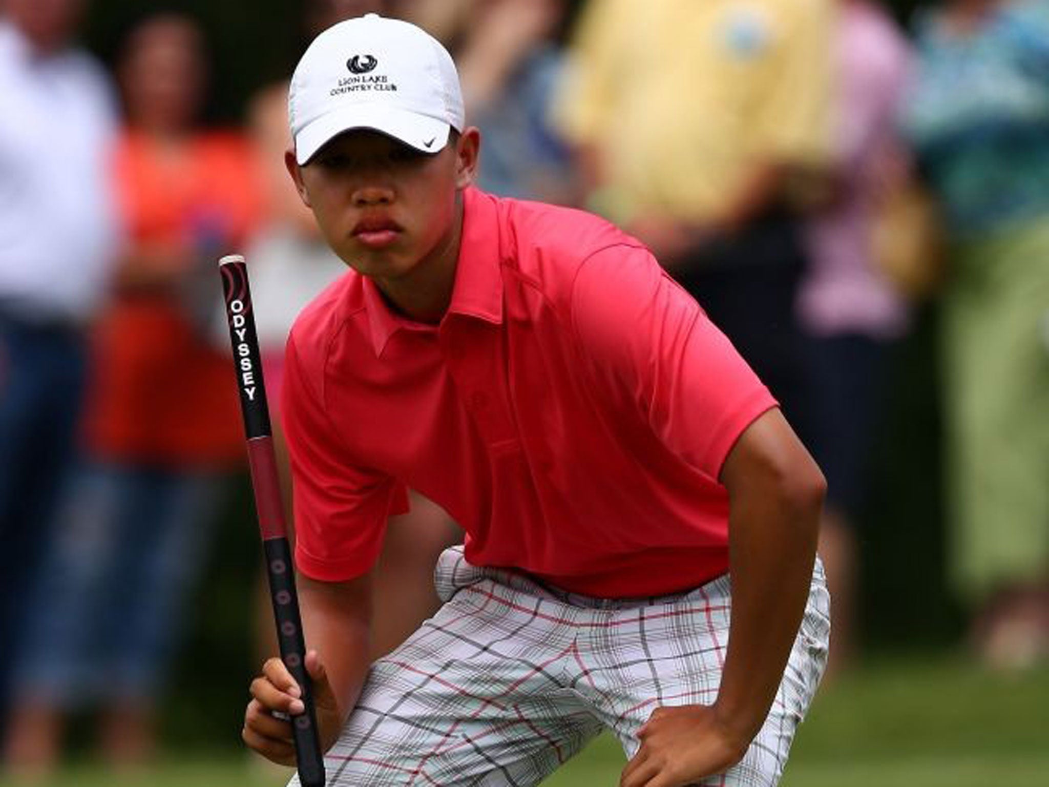 Tiger cubs: Guan Tianlang (pictured) and Ye Wocheng have both gone to American finishing schools to improve their game