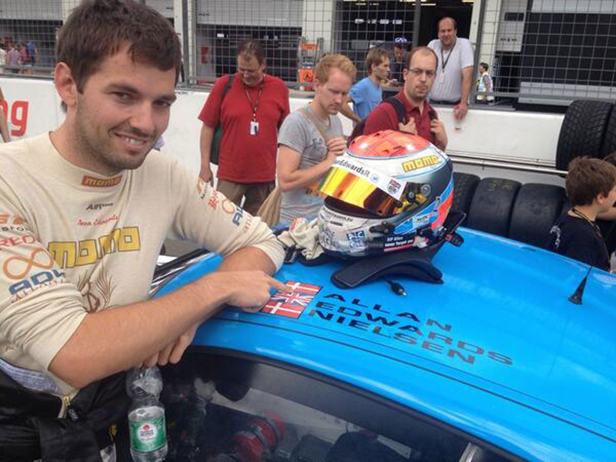 Edwards carried Allan Simonsen's name on his car after the Dane was killed at Le Mans earlier this year