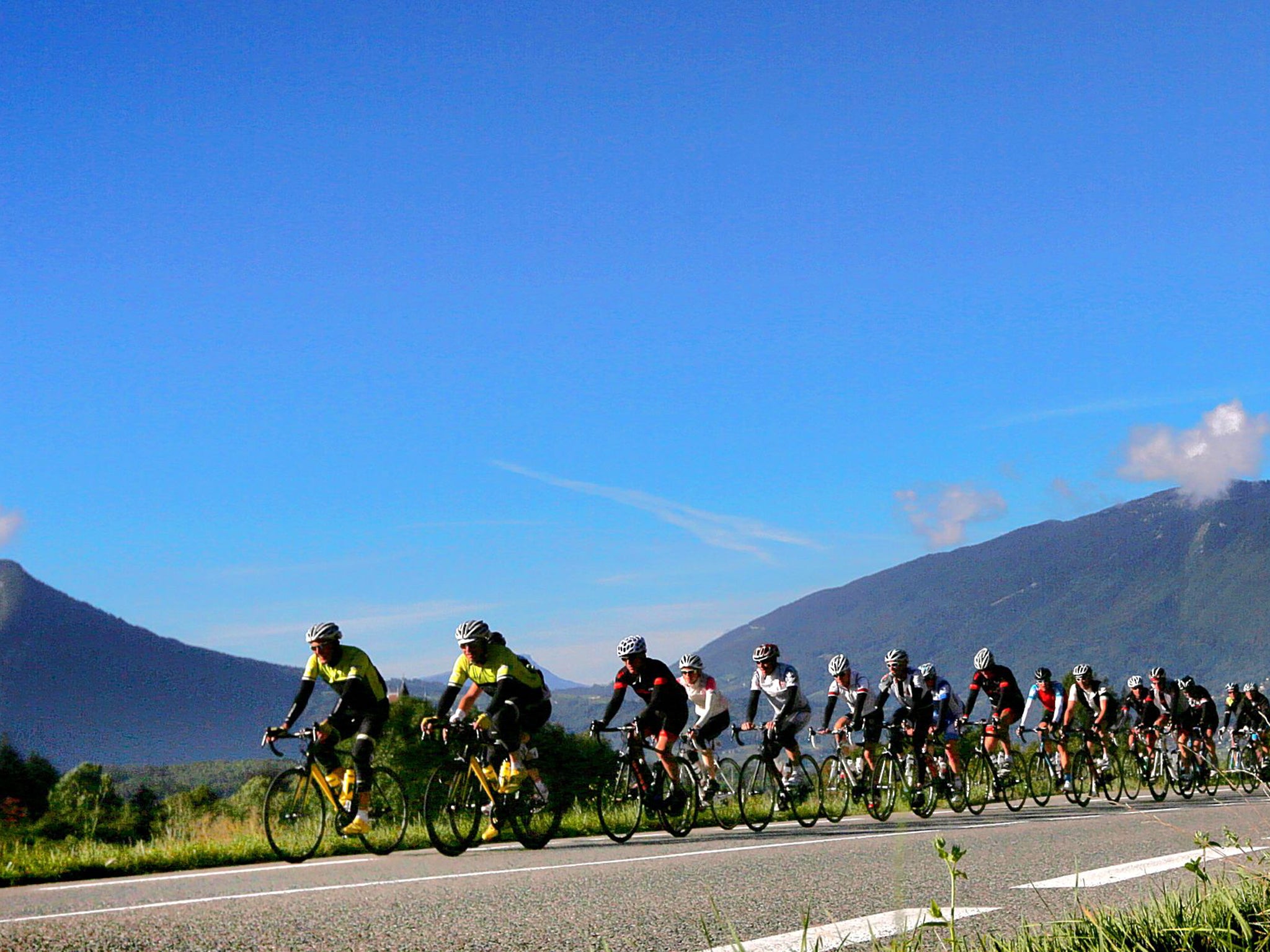 Hit the road: cyclists tackle the Alpine route
