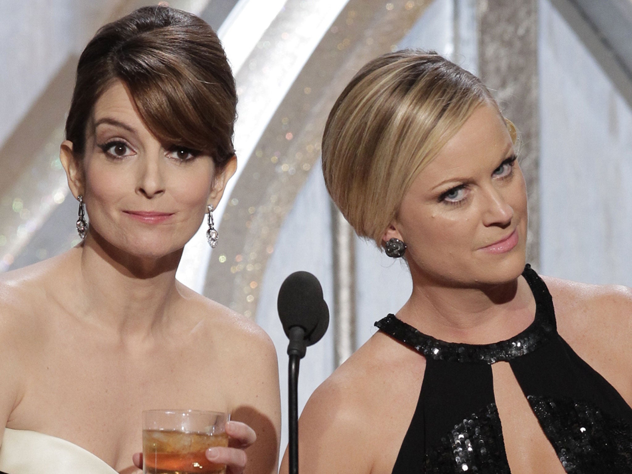 Tina Fey and Amy Poehler at the Golden Globe Awards