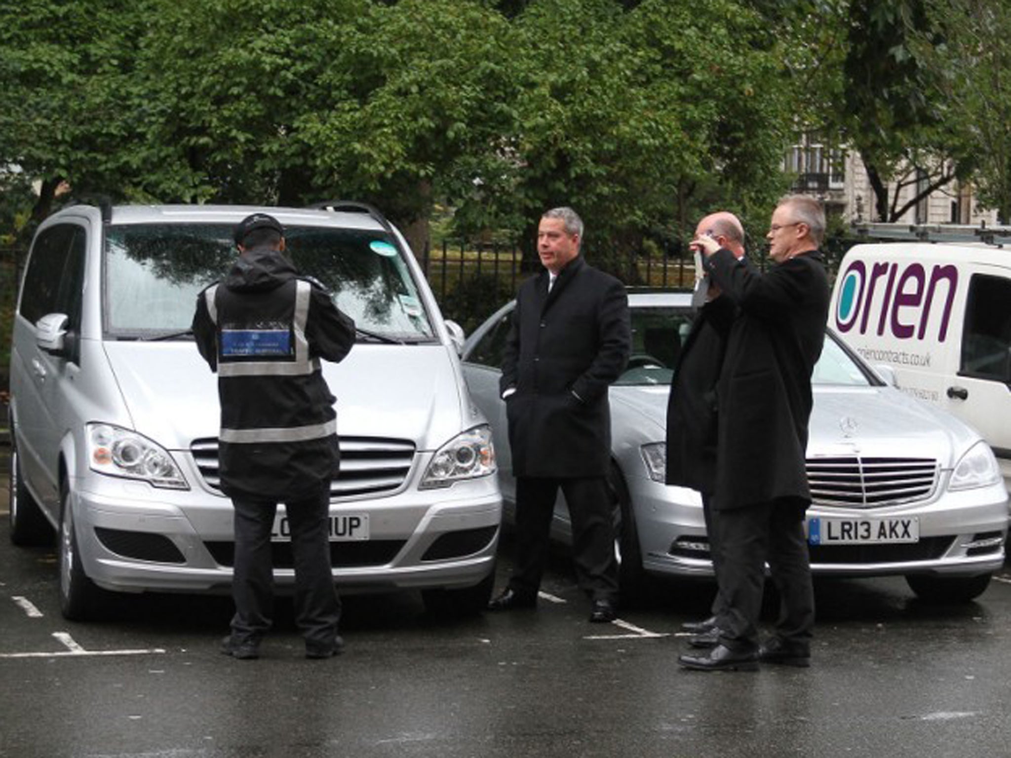 The warden boldly slapped an £80 parking ticket on a limousine illegally parked outside London's Chatham House