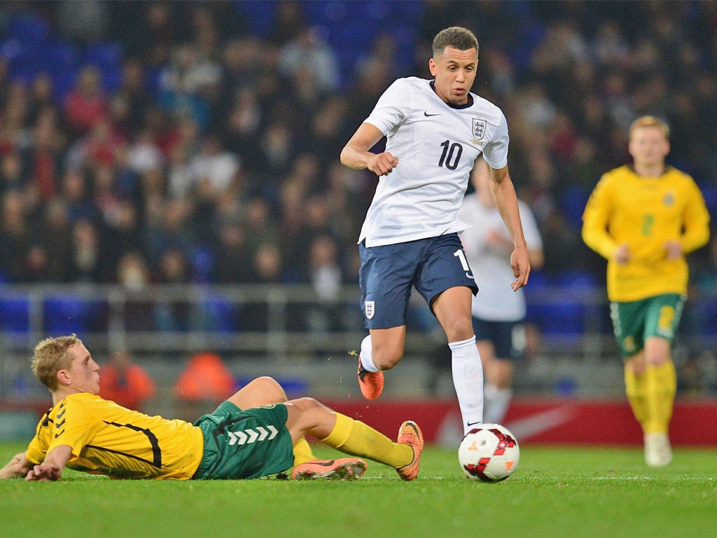 Ravel Morrison skips past a Lithuanian challenge