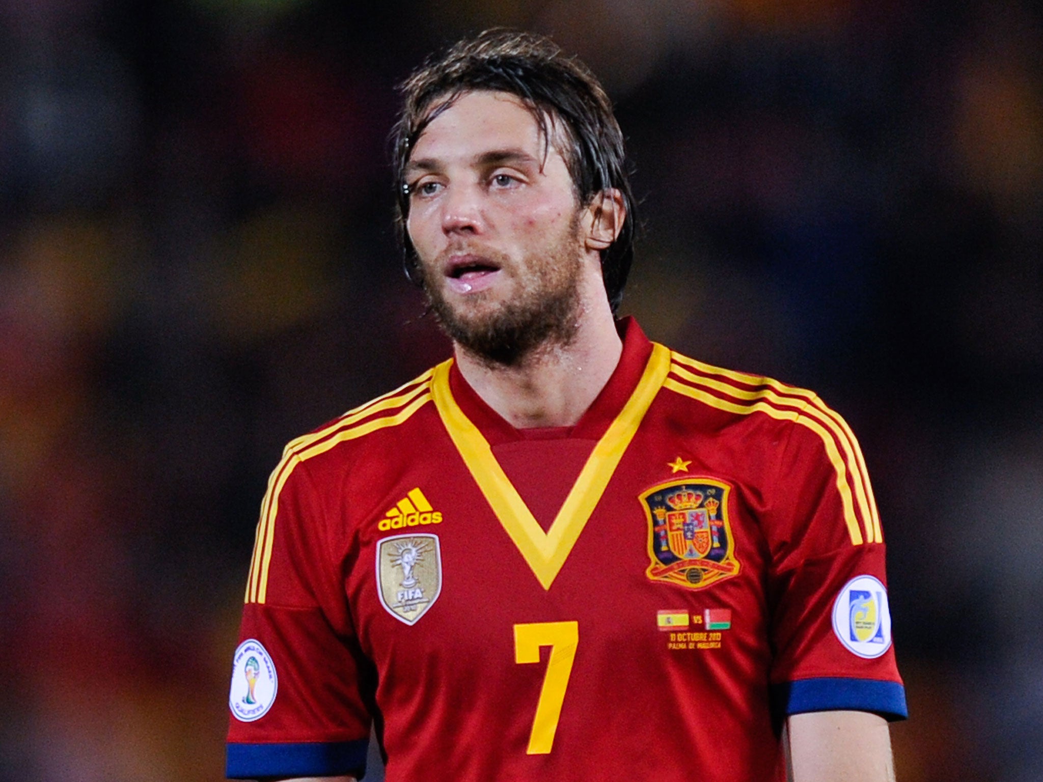 Michu making his Spain debut