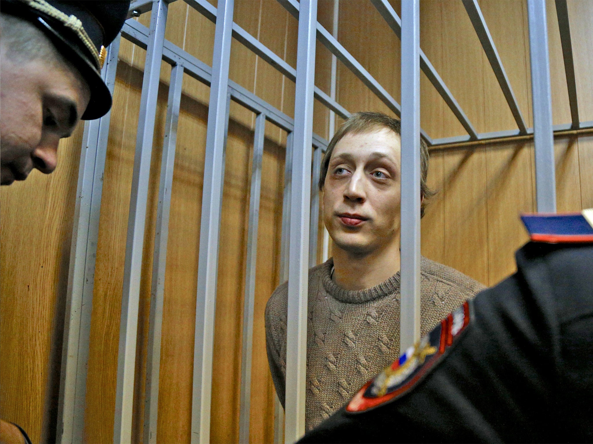 Pavel Dmitrichenko in court in Moscow