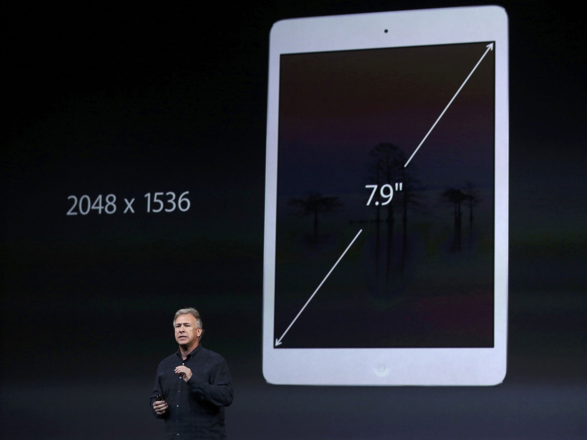 Philip W. Schiller introduces the new iPad mini with retina display. Reuters