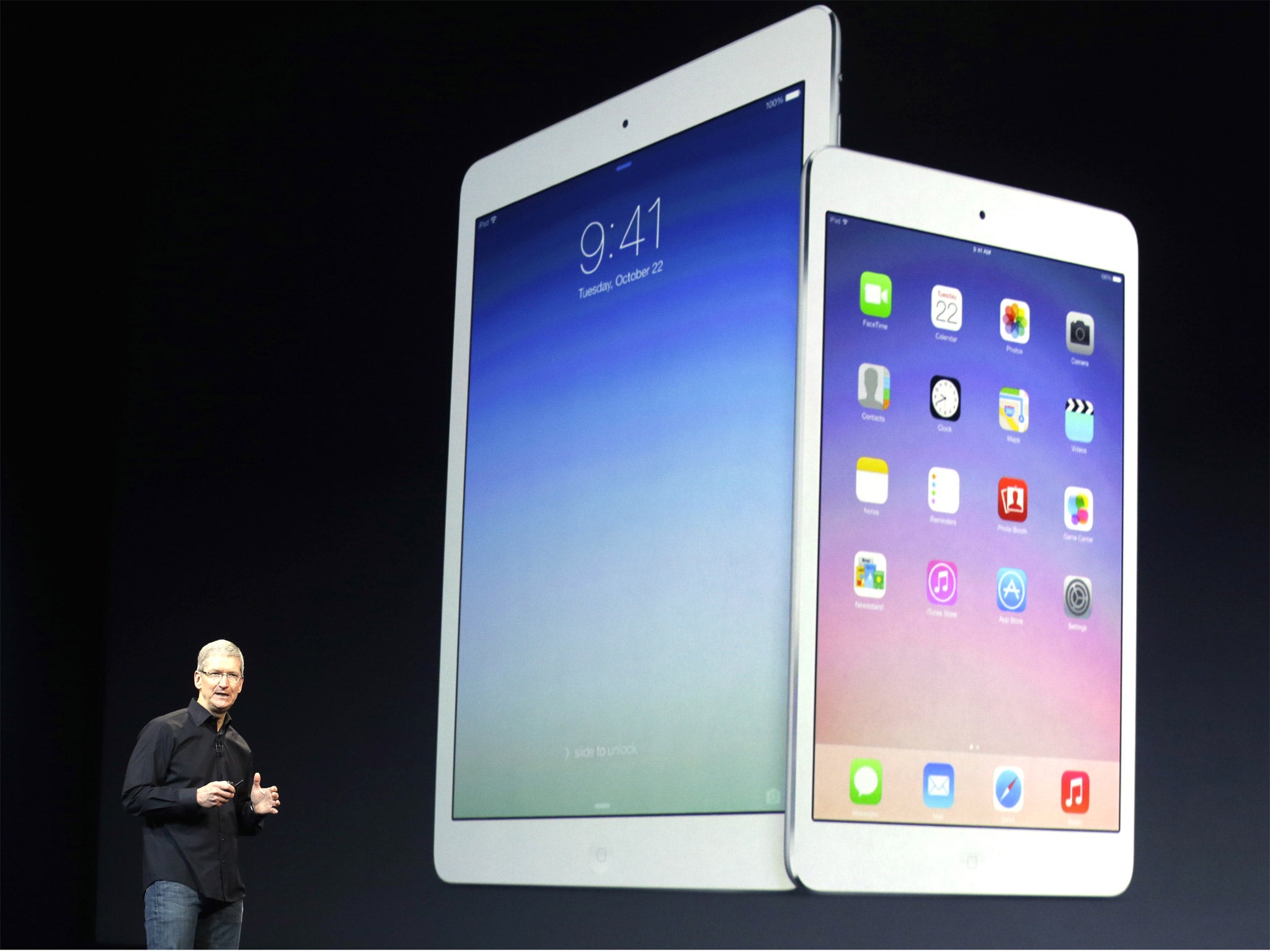 Apple CEO Tim Cook introduces the new iPad Air