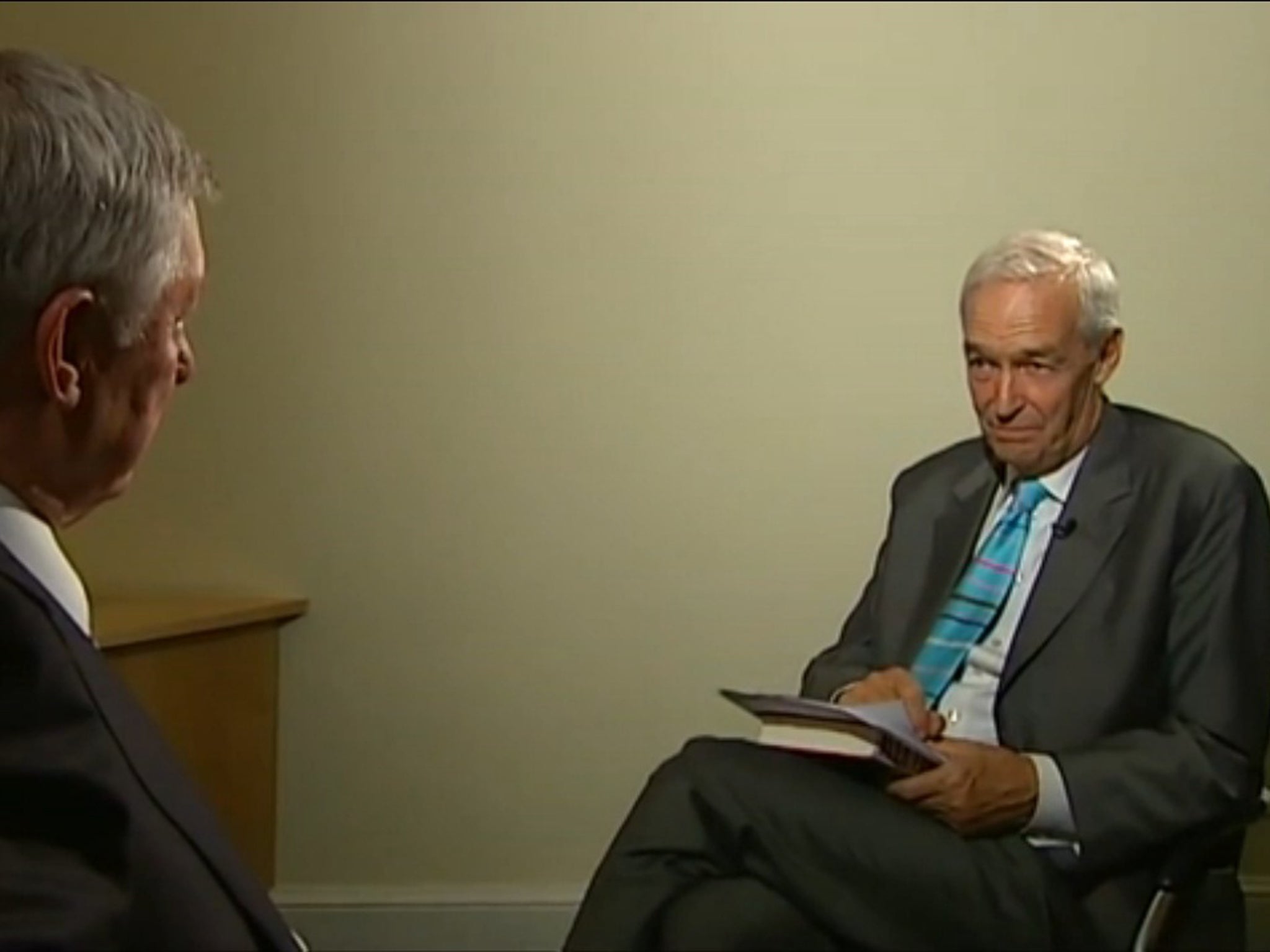 Channel 4 presenter John Snow interviews Sir Alex Ferguson