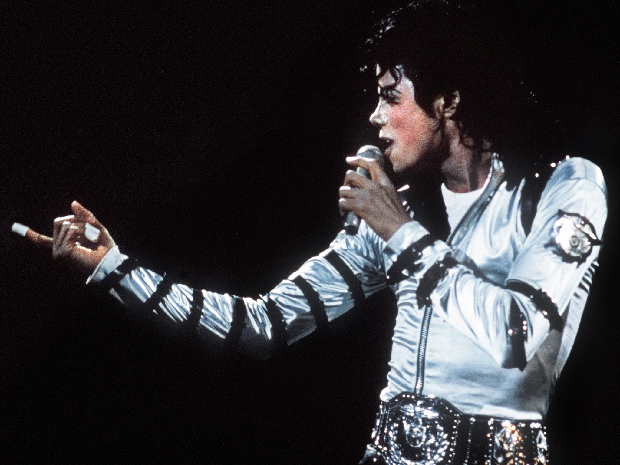 Michael Jackson performs at the Berlin Reichstag in June 1988