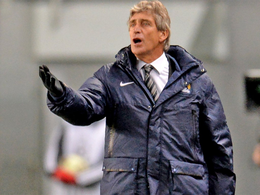 Manuel Pellegrini seemed more disappointed than furious (Getty)