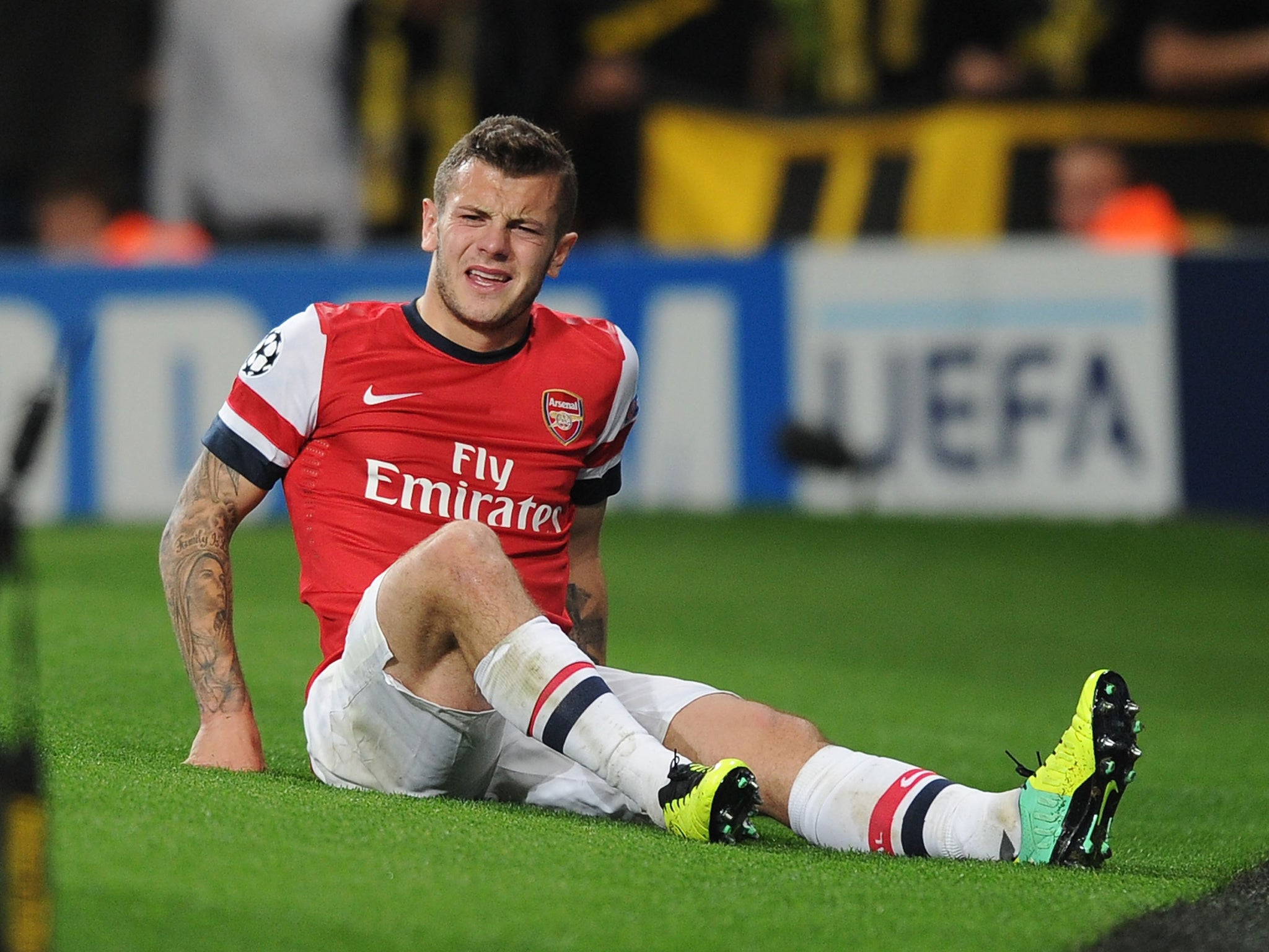 Wilshere faces a late fitness test on an inflamed ankle