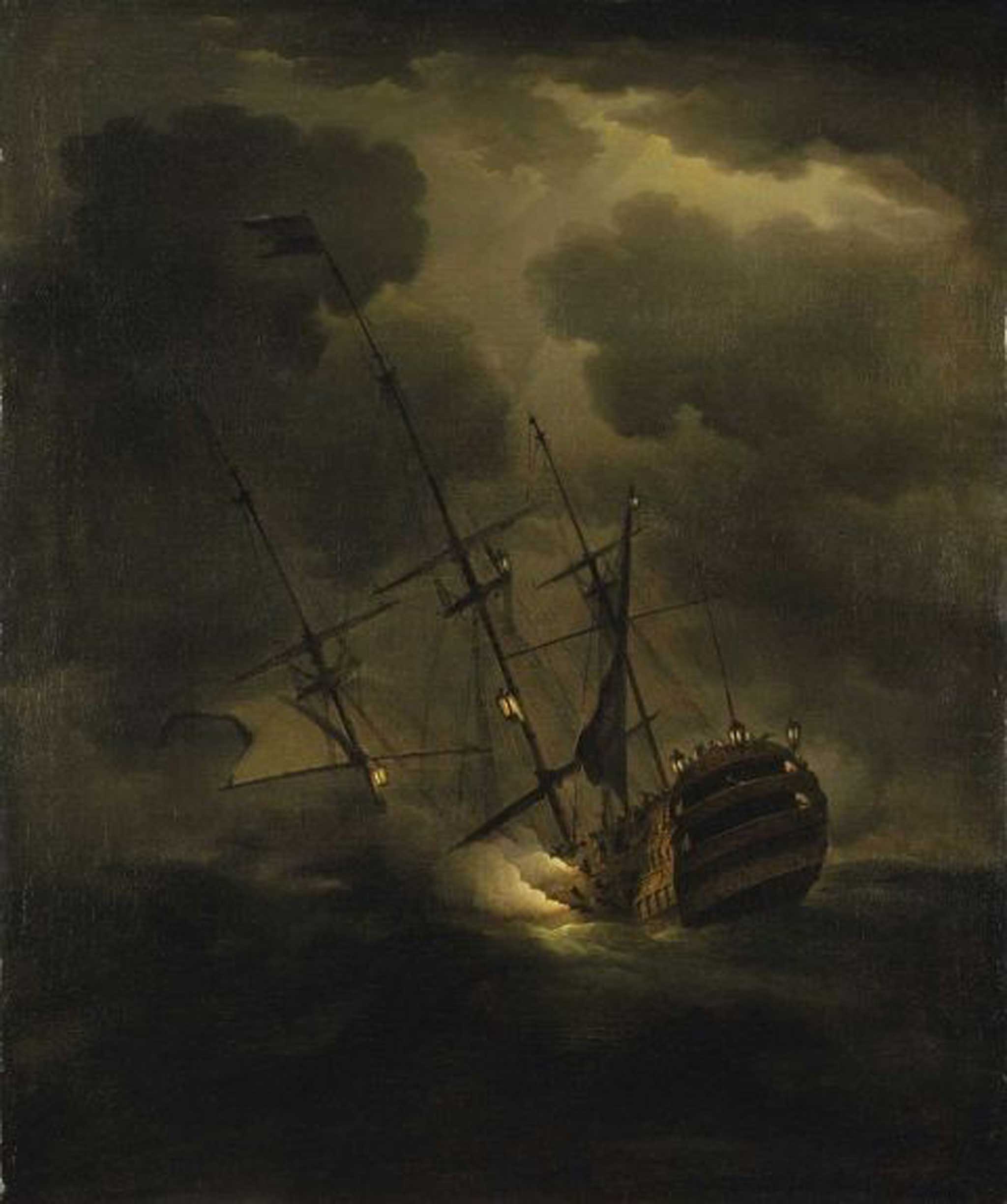 Loss of HMS Victory, 1744 by Peter Monamy